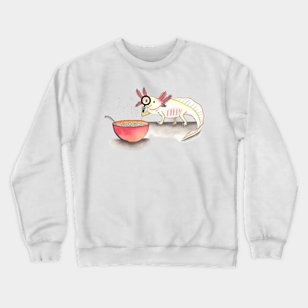 X is for Axolotl (kind of) Crewneck Sweatshirt by thewatercolorwood